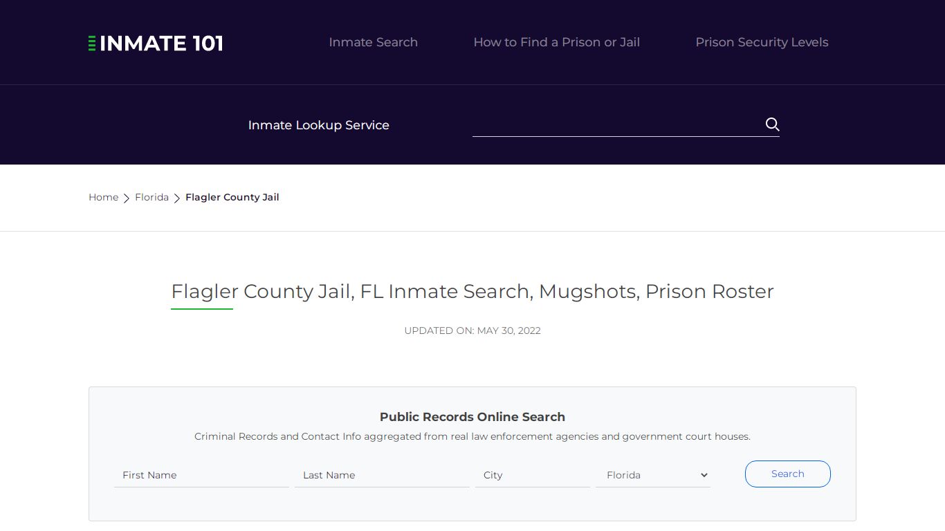 Flagler County Jail, FL Inmate Search, Mugshots, Prison ...